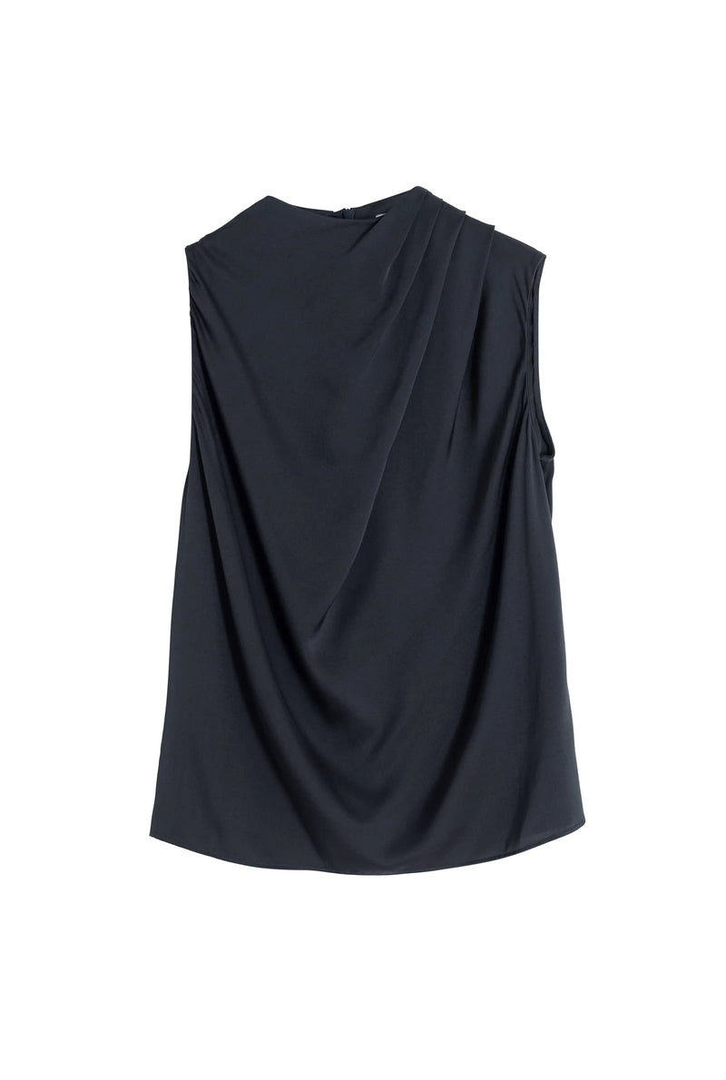 Lima silk tank blue grey