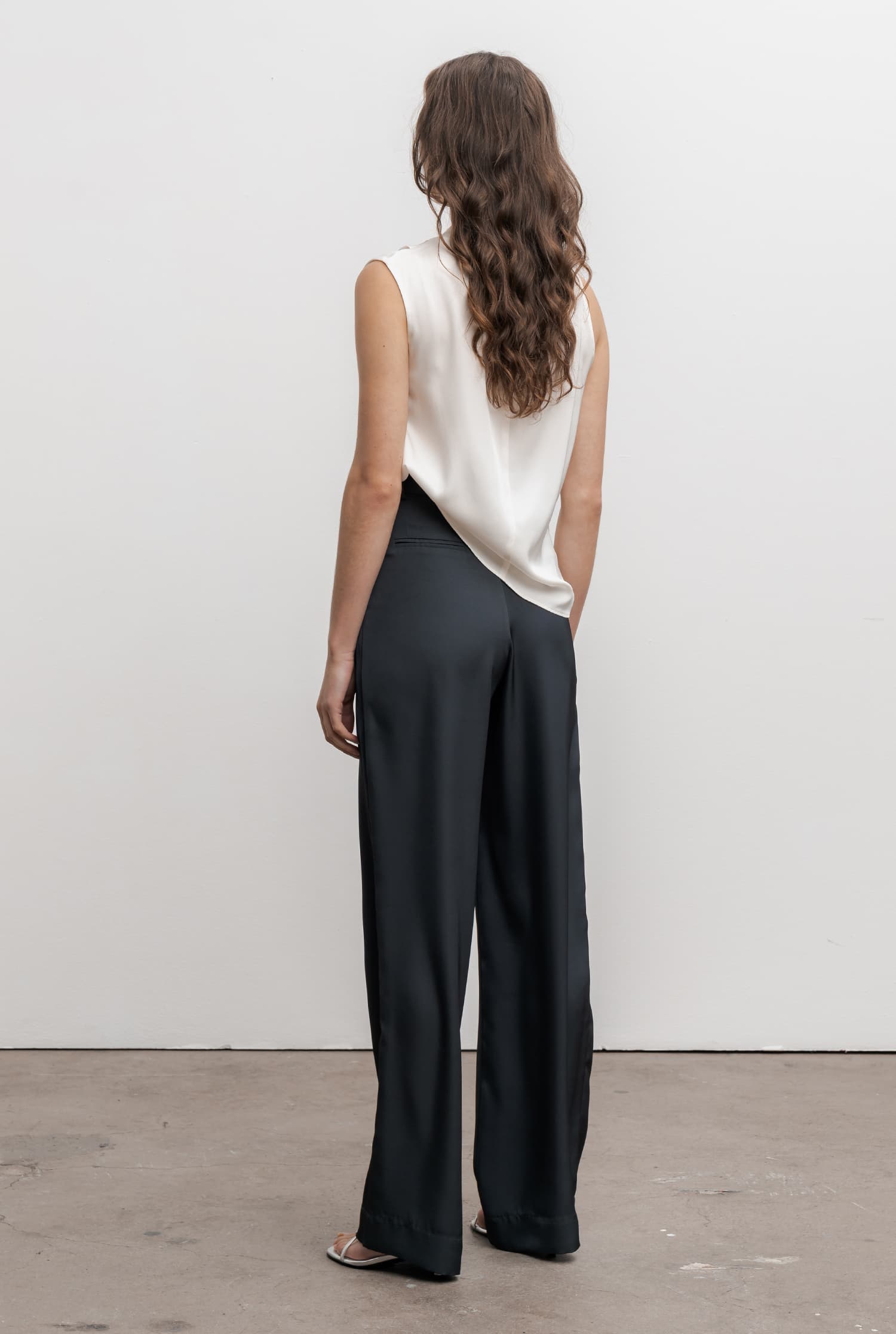 Lima silk tank off-white