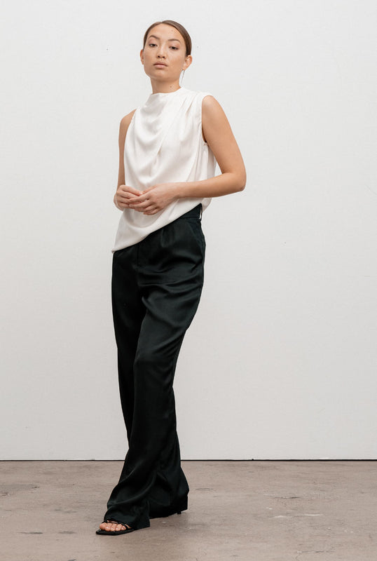 Lima silk tank off-white