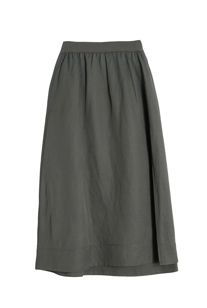 Michi linen skirt military green