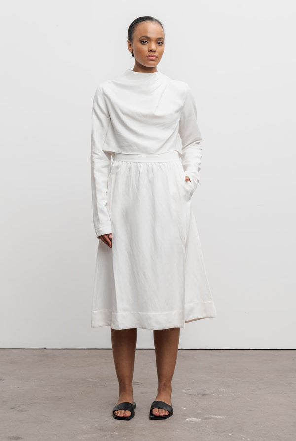 Michi linen skirt off-white