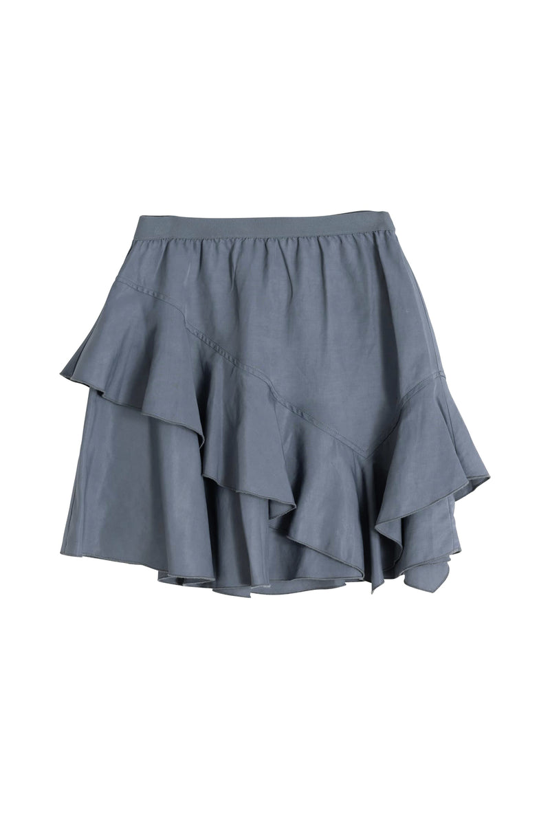 Nelly linen skirt steel blue