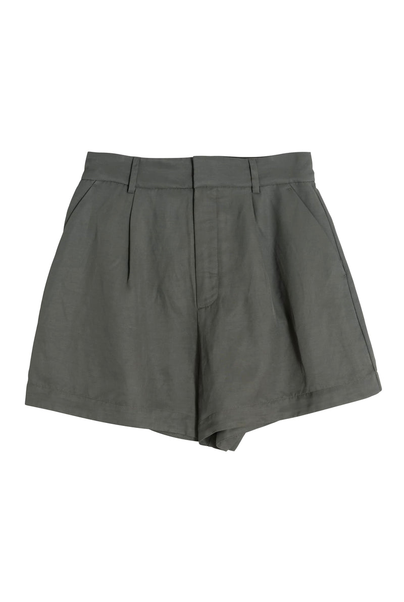 Noma linen shorts military green