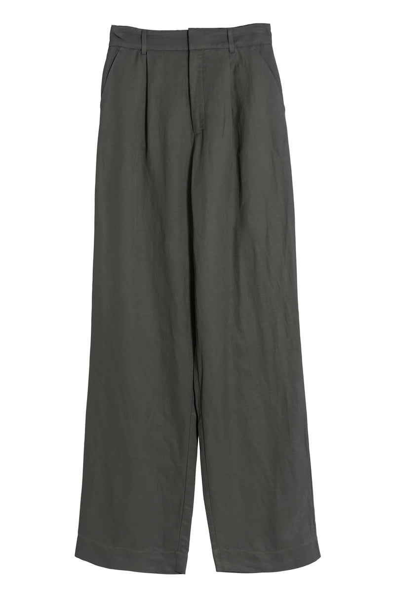 Noma linen trousers military green