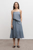 Remi linen tank steel blue