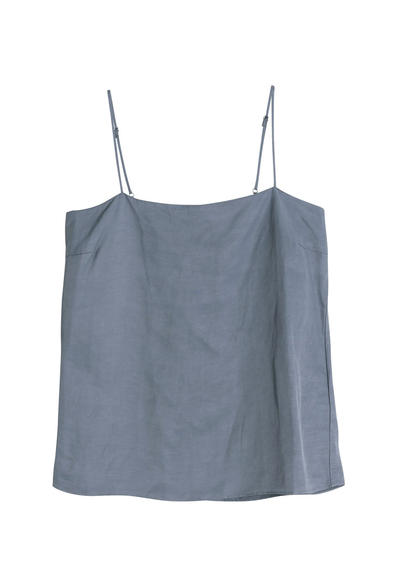 Remi linen tank steel blue