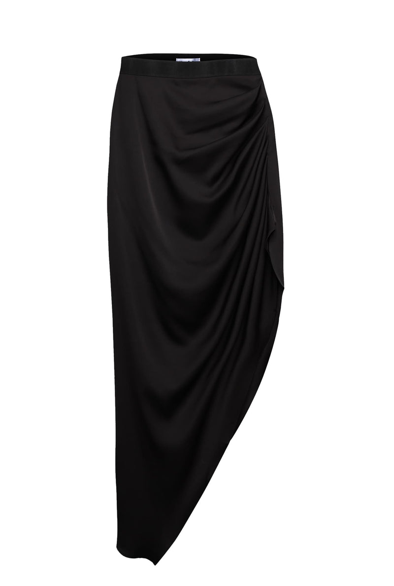 Tilda silk skirt black